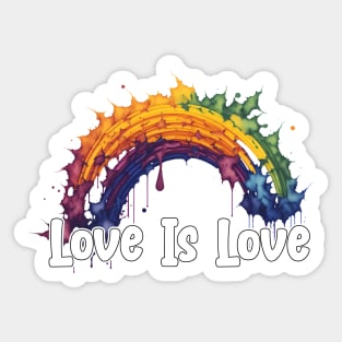 Prideful Skies LGBTQ gay pride Rainbow Colored Design Sticker